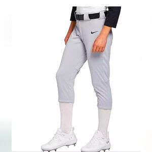 Nike Team Engineered Women’s (Size Large) Lightweight Knit Gray Softball Pants